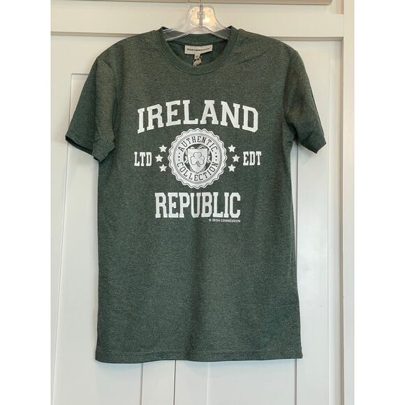 NWT Ireland Republic heathered green and white unisex tee XS - Picture 1 of 9